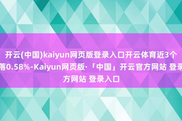 开云(中国)kaiyun网页版登录入口开云体育近3个月下落0.58%-Kaiyun网页版·「中国」开云官方网站 登录入口